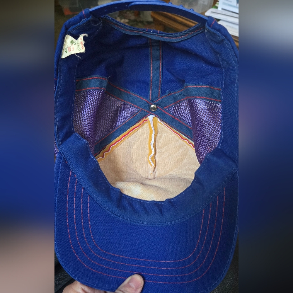 Las Vegas Blue and White 70's Vintage Collectible Snap Back Ball Cap - Picture 4 of 6